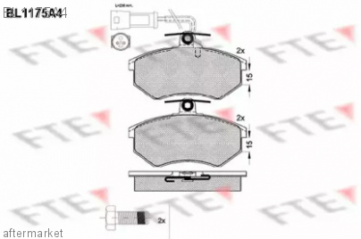 t113501080 vw - Комплект тормозных колодок, дисковый тормоз. Замена ...