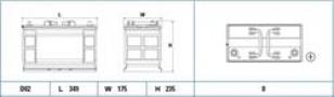 Батарея аккумуляторная, 12В 120А/ч Exide (EF1202)
