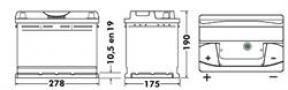 Батарея аккумуляторная, 12В 74А/ч Tudor (TB741)