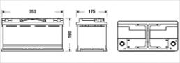 Батарея аккумуляторная "Micro-Hybrid AGM", 12В 95А/ч Exide (EK950)