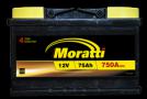 Батарея аккумуляторная, 12В 75А/ч Moratti (575013070)