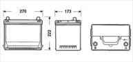 Батарея аккумуляторная, 12В 75А/ч Deta (DA755)