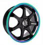 Диск колёсный литой "SH18 8x19, 5x112, ET40, D73.1, черный глянец с мерцающим ободом (GBTR)" Konig (D 10259)