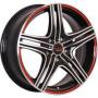 Диск колёсный литой "Concept-GM526 6.5x16, 5x115, ET41, D70.1, черный полированный с красной полосой по ободу (BKFRS)" Replica LA (Concept 9133169)