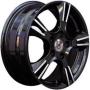 Диск колёсный литой "SH586 6x15, 5x108, ET52.5, D63.4, черный полностью полированный (BKF)" NZ (9110041)