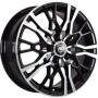 Диск колёсный литой "SH658 6.5x15, 4x98, ET35, D58.6, черный полностью полированный (BKF)" NZ (9129068)