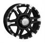 Диск колёсный литой "LS 212 7x16, 6x139,7, ET10, D107.1, черный с дымкой полностью полированный (MBF)" LS Wheels (D 14544)