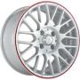 Диск колёсный литой "SH668 6.5x16, 4x100, ET52, D54.1, белый с красной полосой (WRS)" NZ (9129471)