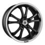 Диск колёсный литой "SF25 7.5x18, 5x114,3, ET40, D67.1, черный с полированным ободом (GBLPZ)" Konig (D 16025)