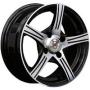 Диск колёсный литой "SH615 6x14, 4x98, ET35, D58.6, черный полностью полированный (BKF)" NZ (9110263)