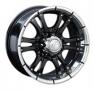 Диск колёсный литой "LS 161 8x16, 6x139,7, ET10, D107.1, черный, с полированныи ободом (BKL)" LS Wheels (D 12009)